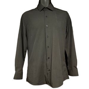 Tom Baine Black Slim Fit Button Shirt Men’s Small 14-14.5